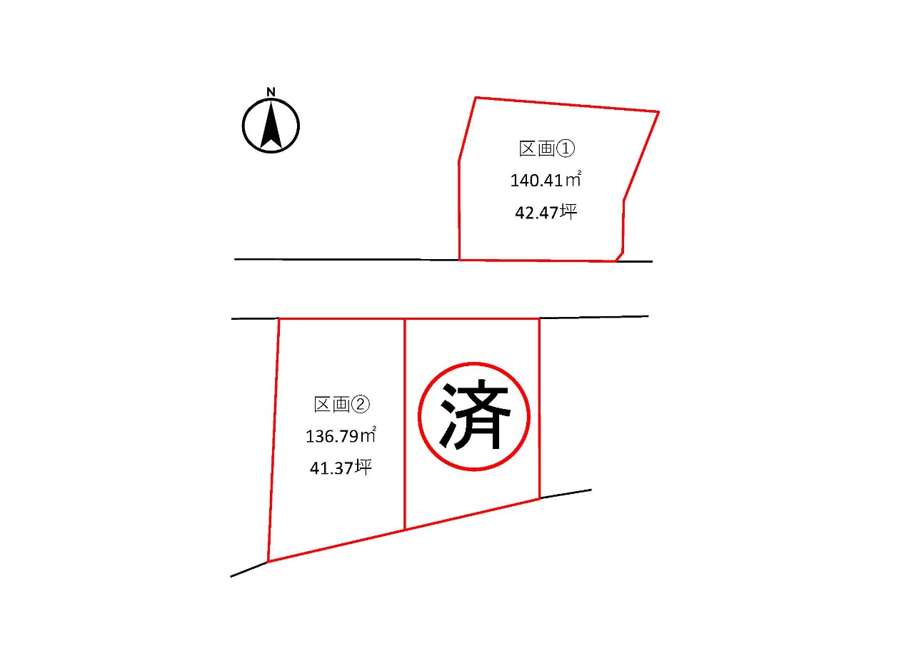 甲府市新田町3区画分譲地